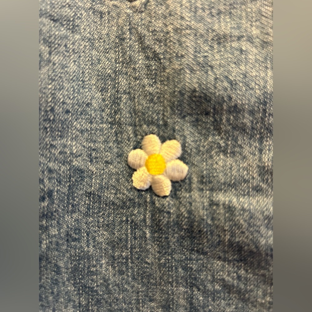 Rumi + Ryder Denim Tank Top with Daisy Embroidery - Picture 2 of 7